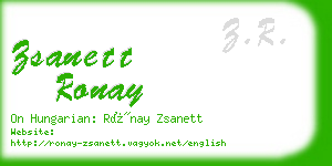 zsanett ronay business card